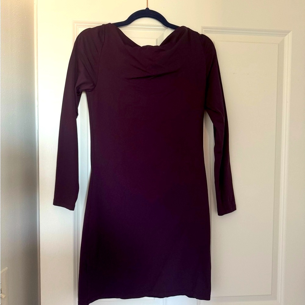 aritzia purple dress Revive Poplin Dress